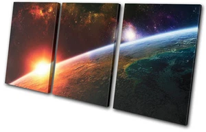 Space Fantasy SCIENCE TREBLE CANVAS WALL ART Picture Print VA - Picture 1 of 1