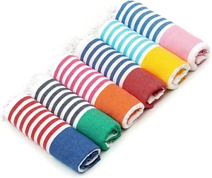 Beach Towels 6 Pack, Turkish Beach Towel Oversized, 40"X 72" 100% Cotton, Super - Picture 1 of 10