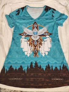 Native American Print Night Shirt - Picture 1 of 1