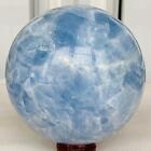 2140g Natural Blue Celestite Crystal Sphere Ball Healing Madagascar