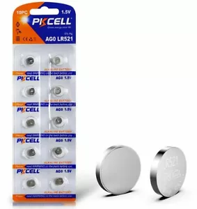 LR521 AG0 379 SR521W SR521SW 1,5V 10PZS Orologio alcalino batteria pulsante cella a monete - Foto 1 di 6