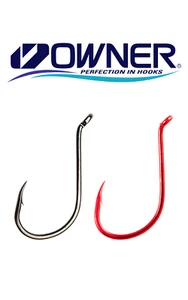 Propietario 5111 SSW Todo Uso Gancho Pulpo Bajo Ojo Walleye Salmón Inshore Negro Rojo - Imagen 1 de 3