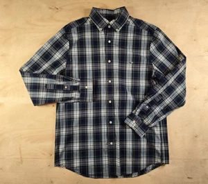 Vineyard Vines Tucker Shirt Mens Medium Blue Green Plaid Long Sleeve Stretch - Picture 1 of 15