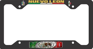 Nuevo Leon Mexico Aluminum License Plate Frame Novelty Tag Holder Cover - Picture 1 of 3