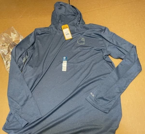 Carhartt Hoodie Performance Force Sun Defender Shirt L Blau Angeln UPF Relaxed - Bild 1 von 5