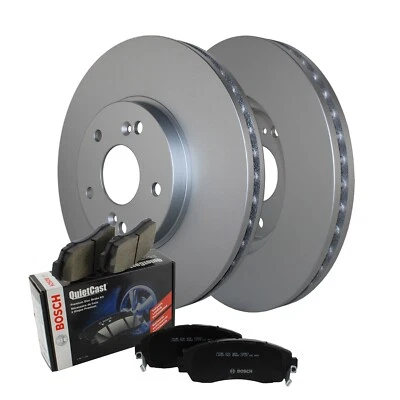 Комплект переднего тормоза роторы 300 мм и керамические колодки Bosch QuietCast для Honda Pilot A/T - Изображение 1 из 4