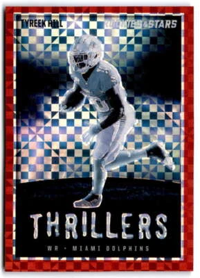 2023 Rookies & Stars Thrillers Red Plaid #TH-19 TYREEK HILL  Miami Dolphins  - Image 1 of 2