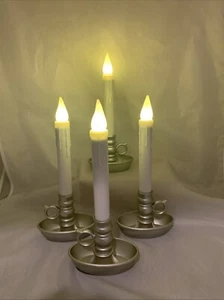 4 Aratro e focolare candela finestra coloniale a batteria led peltro NO batterie - Foto 1 di 11