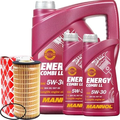 FEBI BILSTEIN + MANNOL FEBI ÖLFILTER + 7L MANNOL 5W-30 MOTORÖL passend für MERCEDES C-KLASSE VITO 447