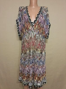 Vestido tejido MISSONI Mare playa cubierta caftán talla EU 48 - Imagen 1 de 11