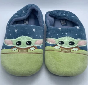 Star Wars Mandalorian Grogu Baby Yoda Kids  Shoe Slippers Non-Slip Bottom 5/6 - Picture 1 of 6