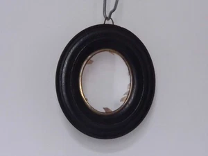 CADRE ANTIQUE NAPOLEON III  OVALE BOIS NOIRCIE MOULUREE VERRE  19 Eme TB - Foto 1 di 3