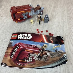 LEGO Star Wars Rey's Speeder #75099 100% complete with 2 minifigures