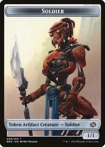 4x Soldier Token Artifact Creature (various art) - NM - The Brothers' War - Picture 1 of 2