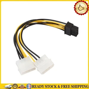 18cm 8(6+2) Pin to Dual 4 Pin Graphics Video Card Power Cord Adapter Cable - Afbeelding 1 van 3