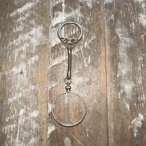 Coin Holder Bezel Silver Plate Key Chain - Picture 1 of 2