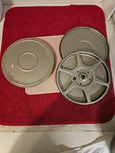 VINTAGE 2 COMPCO TAKE UP FILM REELS 7" WITH CANISTER ESTATE FIND - Picture 1 of 7