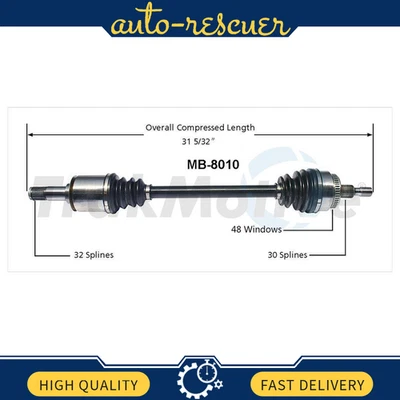 Eje trasero izquierdo/derecho SurTrack MB8010 para Mercedes ML500 ML320 ML350 ML430 Foto 1 de 2
