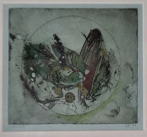 Horst Janssen - Jean Paul - Radierung mit Aquarell - signierter Druck - 1976 - Bild 1 von 5