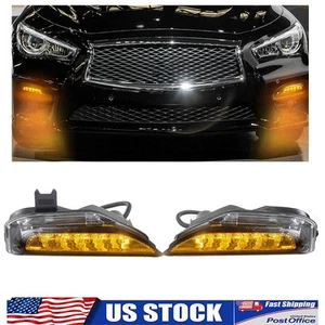 Front Bumper Lower Turn Signal Fog Light Lamp Fits Infiniti Q50 Sport 2014~2020 - Imagen 1 de 14