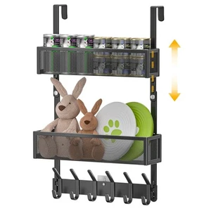 Adjustable Over The Door Hooks Organizer, Over The Door Towel Rack with 10 Co... - Picture 1 of 8
