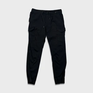 Projek Raw Pants Mens Large Black Taper Leg Cargo Utility Casual Trousers - Picture 1 of 12