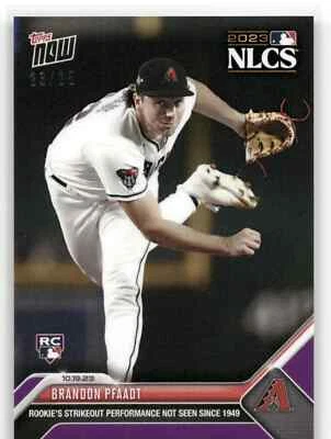 🟪 BRANDON PFAADT Rookie PURPLE 23/25 2023 Topps Now # 1018 Diamondbacks NLCS 📈 - Image 1 of 2