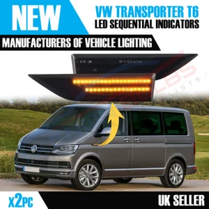 2x Sequential Dynamic Indicators LED Side Marker VW Transporter T6 Multivan 16+ - Picture 1 of 5