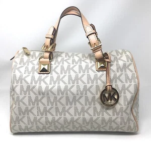 Michael Kors Grayson Large PVC Satchel - Vanilla - $348 MSRP! - Picture 1 of 11
