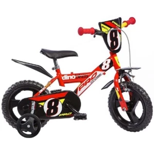 BICICLETTA 12 MTB BAMBINO " DINO PRO CROSS " - COLORE ROSSO FLUORESCENTE - Picture 1 of 1