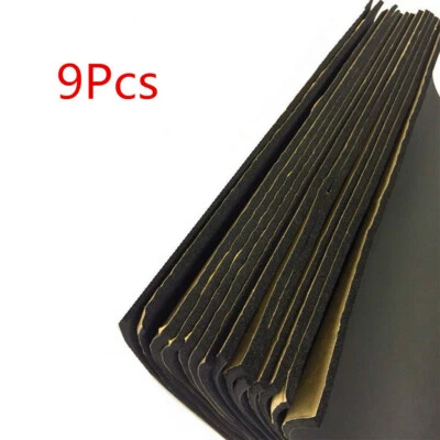 9PCS 6MM Sound Dampening Mat Heat Shield Insulation Foam Pad For Car Door Boot - Image 1 of 4