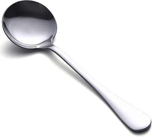 Soup Spoons 8-Piece Premium Stainless Steel Spoons round Spoons, Heavy-Weight - Picture 1 of 3