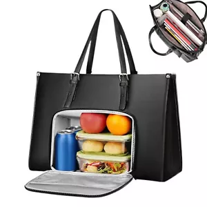 Tote and Lunch Bag Combo Laptop Bag Tote Wwith Lunch Box Compartment - Picture 1 of 9
