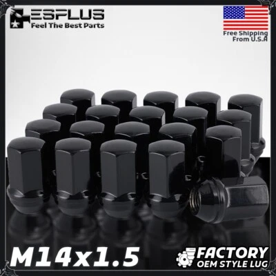 24x Black 2019-2026 RAM1500 Dodge OEM Factory Lug Nut M14x1.5 Fit Stock Wheel - Image 1 of 4