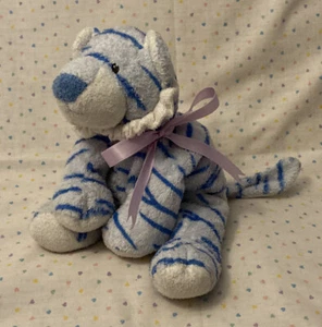 "Ty Pluffies 2006 Growlers Blue Tiger peluche gato peluche 8"" ojos cosidos" - Imagen 1 de 8