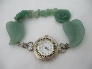 Geneva Women's Watch Green Stone Bracelet Band Analog Quartz - Picture 1 of 12