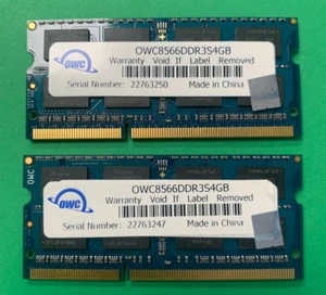 💥OWC 8GB (2X4GB) DDR3 COMPUTER RAM MEMORY OWC8566DDR3S4GB - Picture 1 of 2