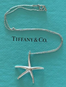 Tiffany & Co. Elsa Peretti Star Fish Pendant & Necklace 16" Sterling Silver 925 - Picture 1 of 4