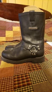 Harley Davidson Ransom Soft Toe Motorcycle Boots Mens Size 9.5 Black - Picture 1 of 16