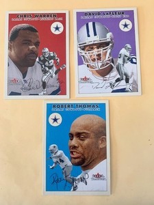 D. LaFLEUR, C. WARREN, R. THOMAS DALLAS COWBOYS 2000 FLEER TRADITION cards (3)