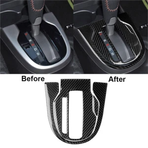 3Pcs Carbon Fiber Console Gear Shift Panel Cover Trim For Honda FIT JAZZ 2014-18 - Picture 1 of 12