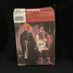 Simplicity 5925 Renaissance Costume Minstrel Sewing Pattern XS-XL - Picture 1 of 6
