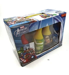 Avengers Assemble Bowling Set Birthday Gift Toy 6 Pins &1 Ball - Picture 1 of 4