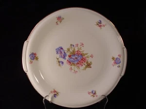 Vintage France Old Fashion Rose Pattern China Platter with Gold Trim Handles - Picture 1 of 5