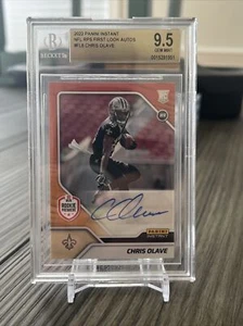 2022 Panini Chris Olave Rookie Premiere Autograph Card BGS 9.5 Gem Mint - Picture 1 of 2