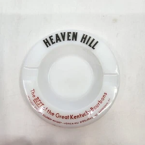 Cenicero de colección Heaven Hill Distilleries Bourbon vidrio de leche publicidad vajilla LEER - Imagen 1 de 10