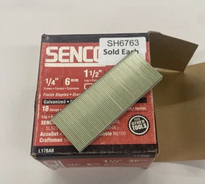 Senco 1-1/2 Zoll, 1/4 Zoll. / 6 mm 5000er Karton verzinkte Oberfläche Heftklammern, sh6763 - Bild 1 von 3
