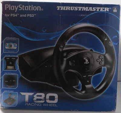 NEW Thrustmaster T80 Racing Wheel & Pedals 4169071 for Playstation PS3 / PS4 - Image 1 of 4