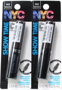 (2 Pack) NYC New York Color Show Time 002 Medium Deep Lasting Brow Styling Gel - Picture 1 of 1