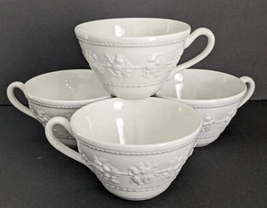 Wedgewood Festivity Fruit Embossed Coffee Tea Cup Home Earthenware Lot Of 4 - Picture 1 of 10